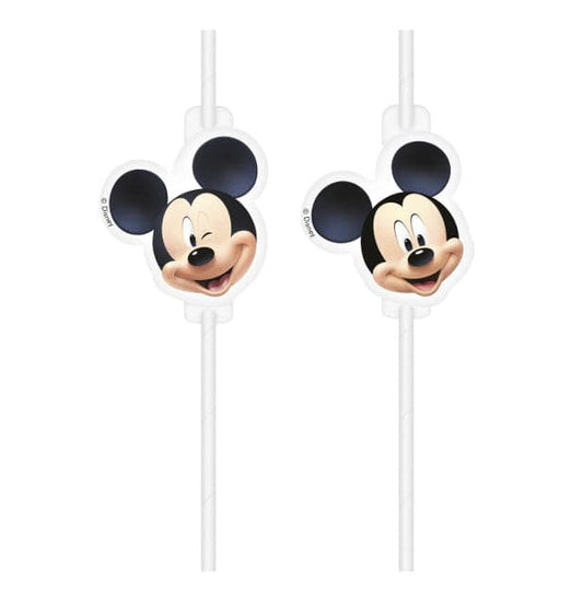 Pajitas de papel de Playful Mickey 4 Unds