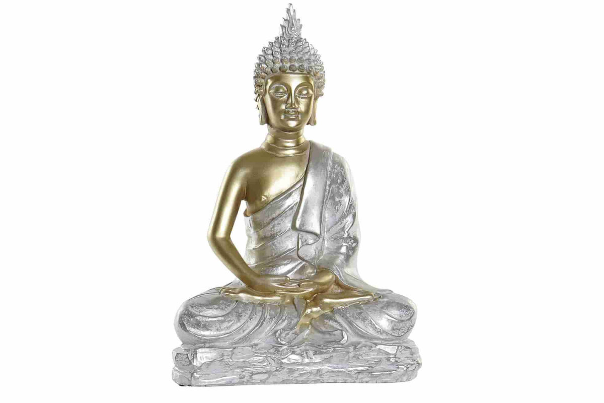 Figura resina 25x14x37 buda dorado