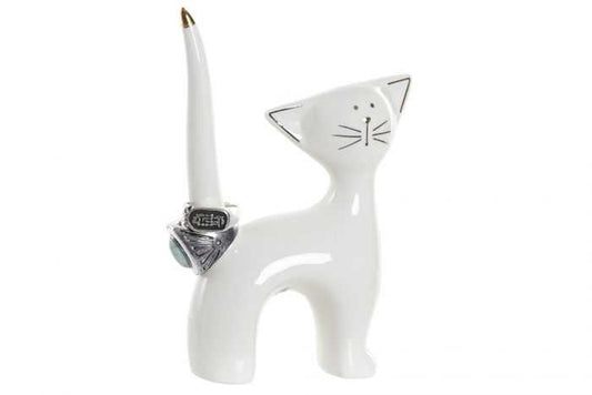 Figura porcelana 10x4x14 gato blanco
