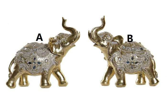 Figura resina espejo 12x6x13 elefante 2 surt.