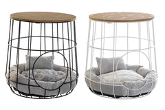 Cama mascota mdf / metal 84x42x43 Mesita 2 surt.