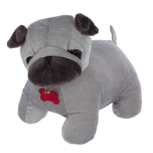 Sujetapuertas Peluche Bulldog Gris 24 X 10 X 20 cm