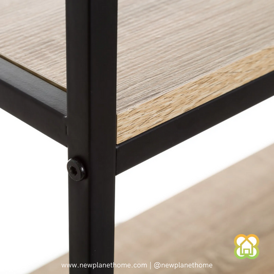 Estantería Clara 60x30x116 cm Negro - 4 baldas