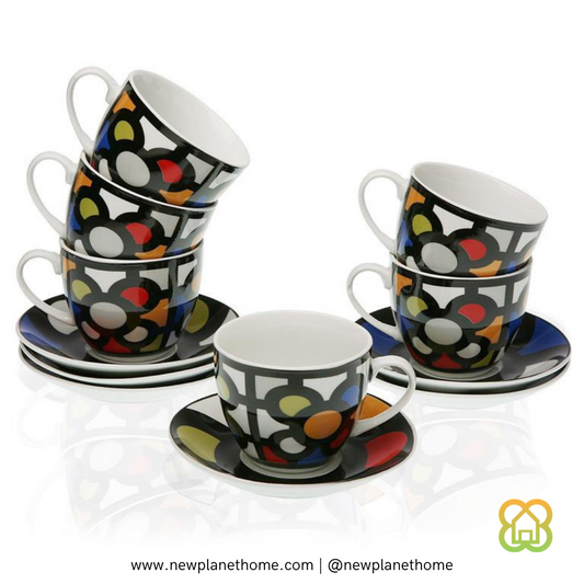 Set 6 tazas de té con platos | Panot Urbana