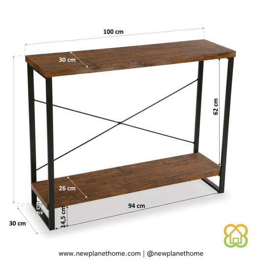 Mesa de Entrada Taline Oscura 80x30x100 cm - Precio de Fábrica