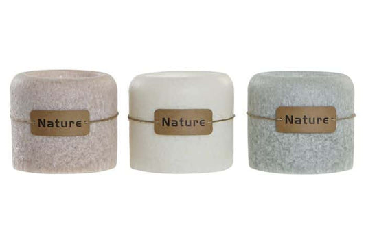 Vela cristal 8,5x8,5x7,9 3 surt.