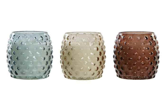 Vela cristal cera 9x9x9,3 3 surt.