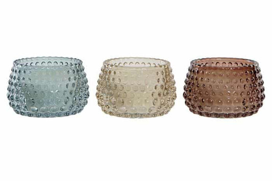 Vela cristal cera 8x8x5,5 3 surt.