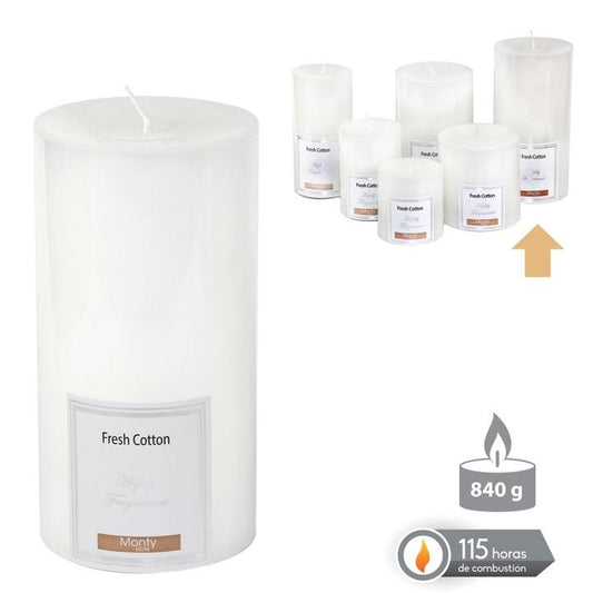 Vela Cilíndrica Perfumada Blanco 8,70 X 17 cm