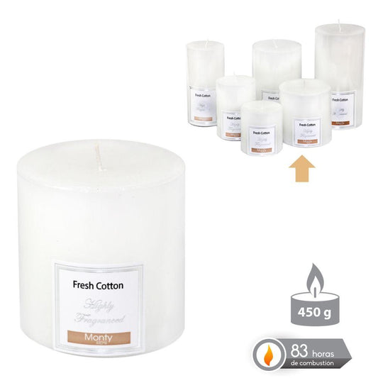 Vela Cilíndrica Perfumada Blanco 8,70 X 9 cm