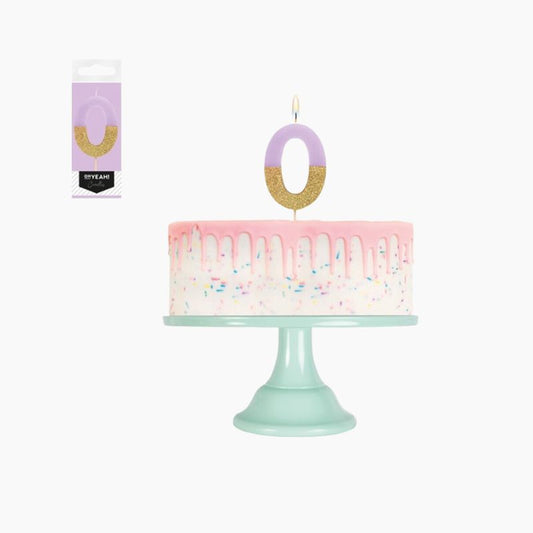 Vela cumpleaños número color pastel - Surtido