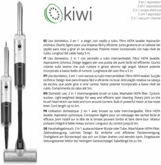 Aspiradora ciclon 2 en 1 - 400w - 1,2l Kiwi