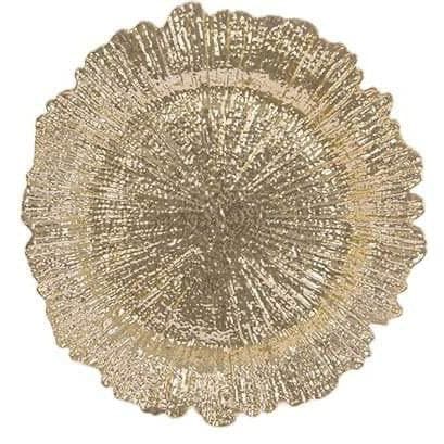 Bajo Plato Vintage Oro 33cm