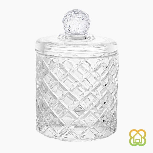 Bombonera Cristal "Lena" 8.5x8.5x13cm