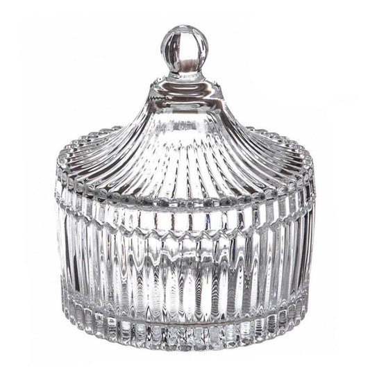 Bombonera cristal circular pequeña 10,5x11,5cm