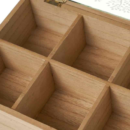Caja 6 compartimentos "Árbol de la Vida" 24 x 16 x 7 cm