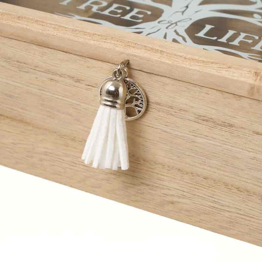 Caja 6 compartimentos "Árbol de la Vida" 24 x 16 x 7 cm