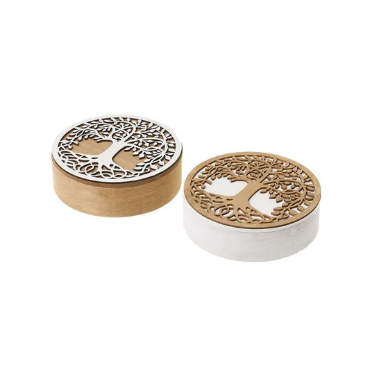 Caja Contrachapada "Árbol de la Vida" 17 x 17 x 5,2 cm