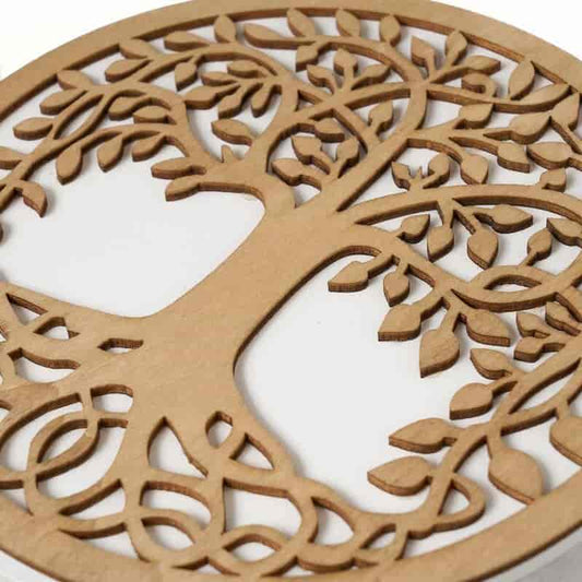 Caja Contrachapada "Árbol de la Vida" 17 x 17 x 5,2 cm