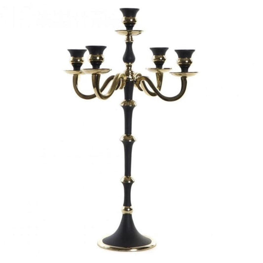 Candelabro aluminio 30x30x50 dorado