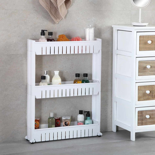 Estantería de 3 Estantes con Ruedas "Basik"