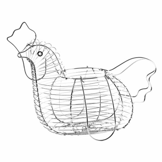 Cesta Gallina Metal Cromado 35 X 17 X 28 cm