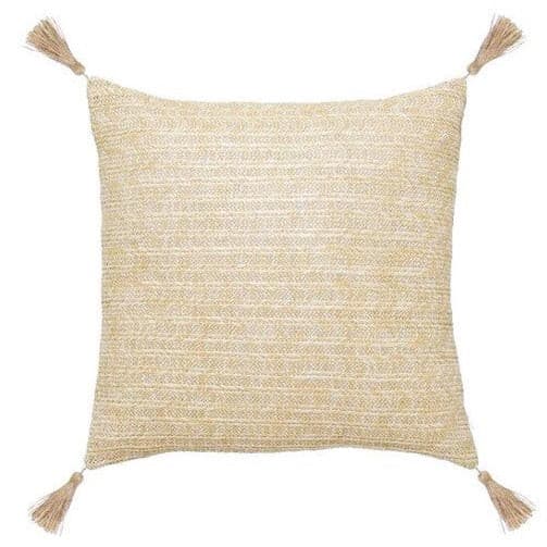 Cojín Borlas Natural cuadrado 42 x 42 cm