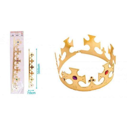 Corona plástica dorada 7.6x59.6cm