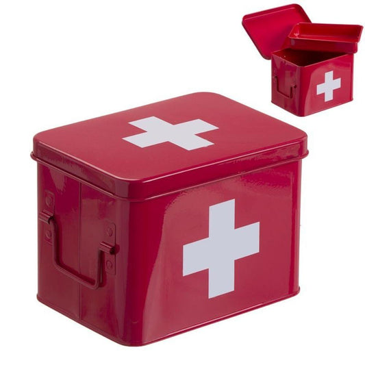 Botiquín de Metal Rojo 22 X 15 X 16 cm
