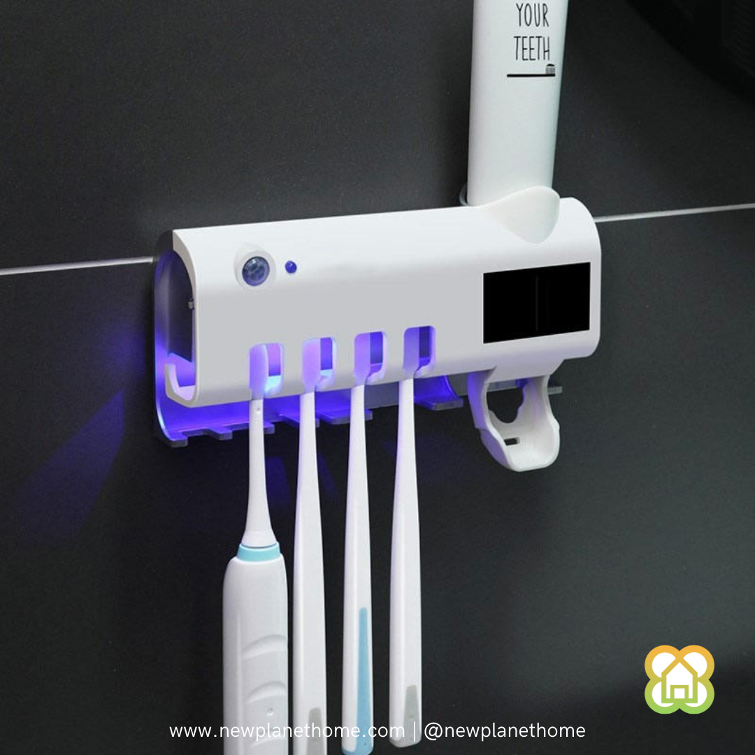 187752 Esterilizador UV para cepillo de dientes y pasta 4 ranuras carga  solarUSB
