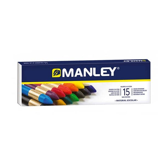 Manley estuche 15 ceras colores surtidos