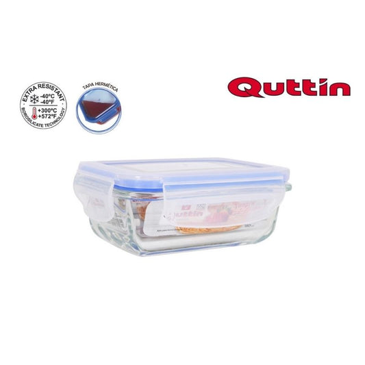 Fiambrera Hermética Cristal Forma/Capacidad a elegir Quttin