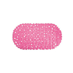 Alfombra de ducha pvc piedras 68x35cm rosa