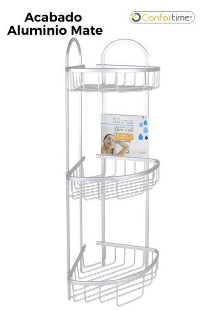 Estanteria Esquina Baño 3 Bandejas Alluma 23 X 23 X 67,5 cm