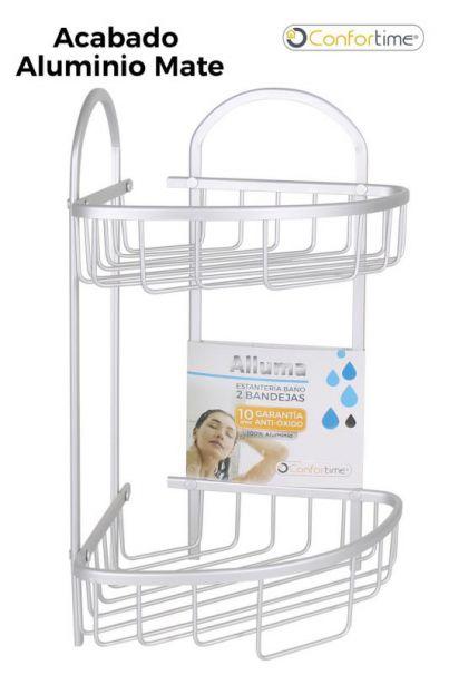 Estanteria Esquina Baño 2 Bandejas Alluma 42 X 23 X 31 cm