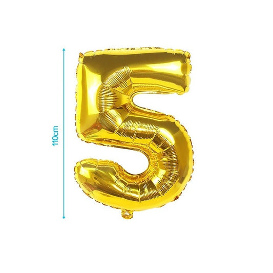 Globo mylar 110cm oro Nº5