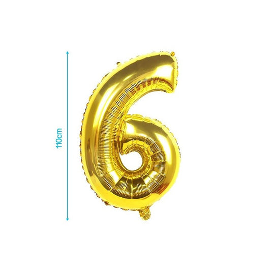 Globo mylar 110cm oro Nº6