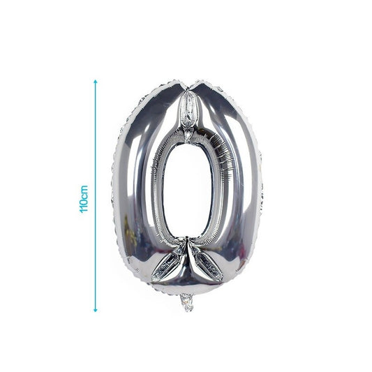 Globo mylar 110cm plata Nº0
