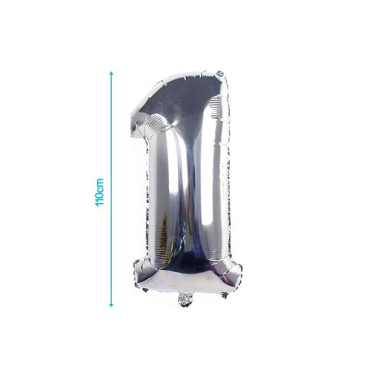 Globo mylar 110cm plata Nº1