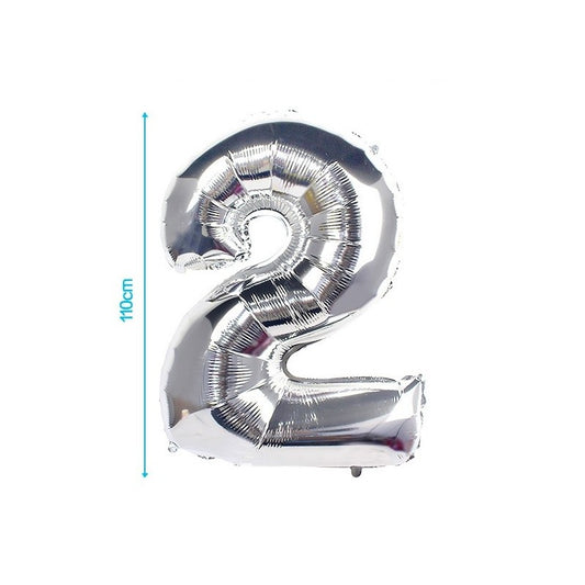 Globo mylar 110cm plata Nº2
