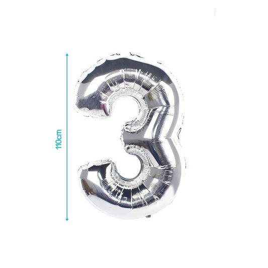 Globo mylar 110cm plata Nº3