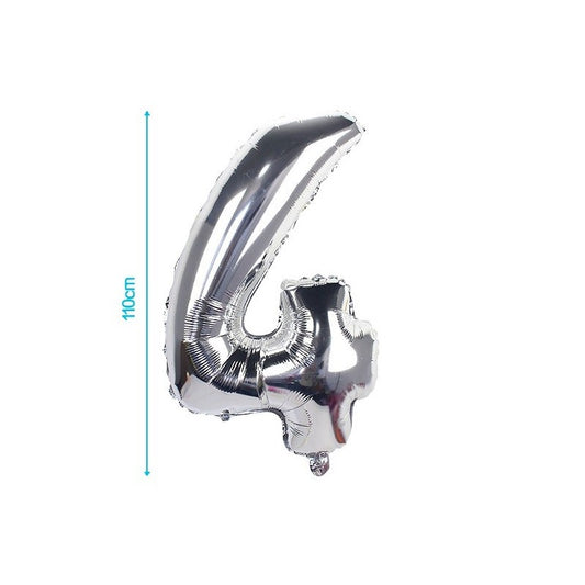Globo mylar 110cm plata Nº4
