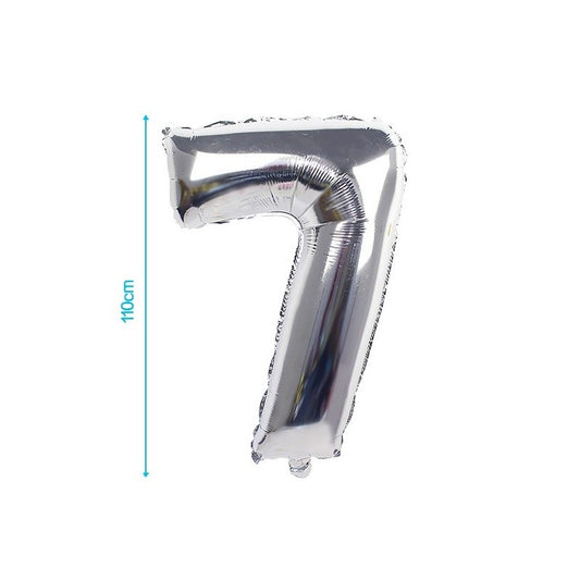 Globo mylar 110cm plata Nº7