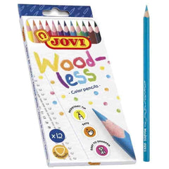 Estuche 12 lápices de colores Jovi sin madera triangulares