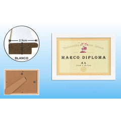 Marco Diploma Madera Blanco A4/A3