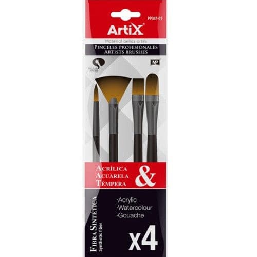 Pinceles cortos sintéticos 4 Uds