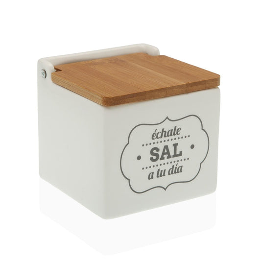 Salero tapa bambú "Échale sal a tu día"