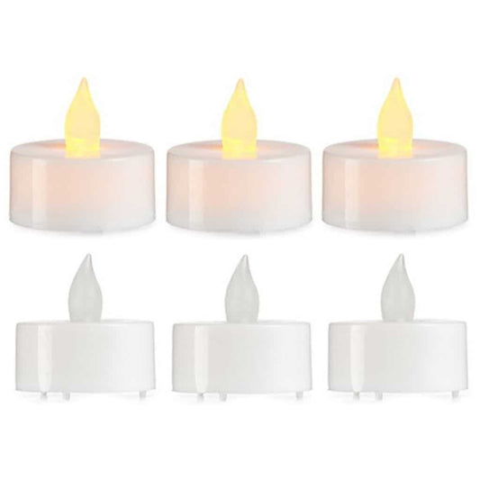Set 6 velas de té 1 led 4x4cm