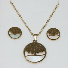 Collar y pendientes "Árbol de la Vida" Oro