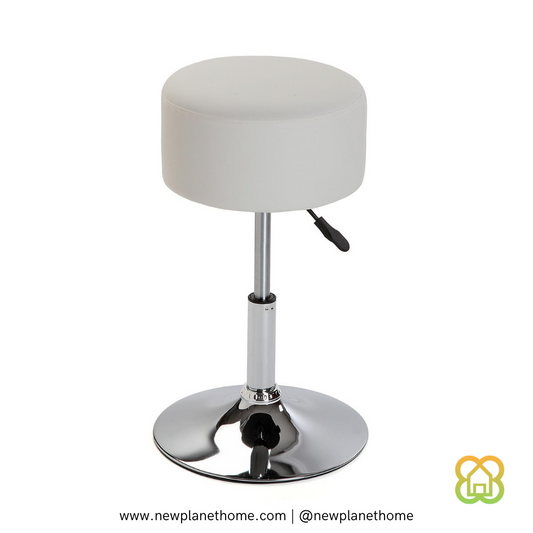 Taburete bajo blanco